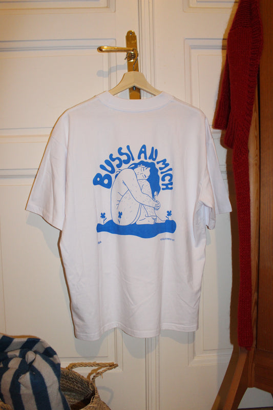 Unisex Oversized T-Shirt Weiß - Bussi an mich