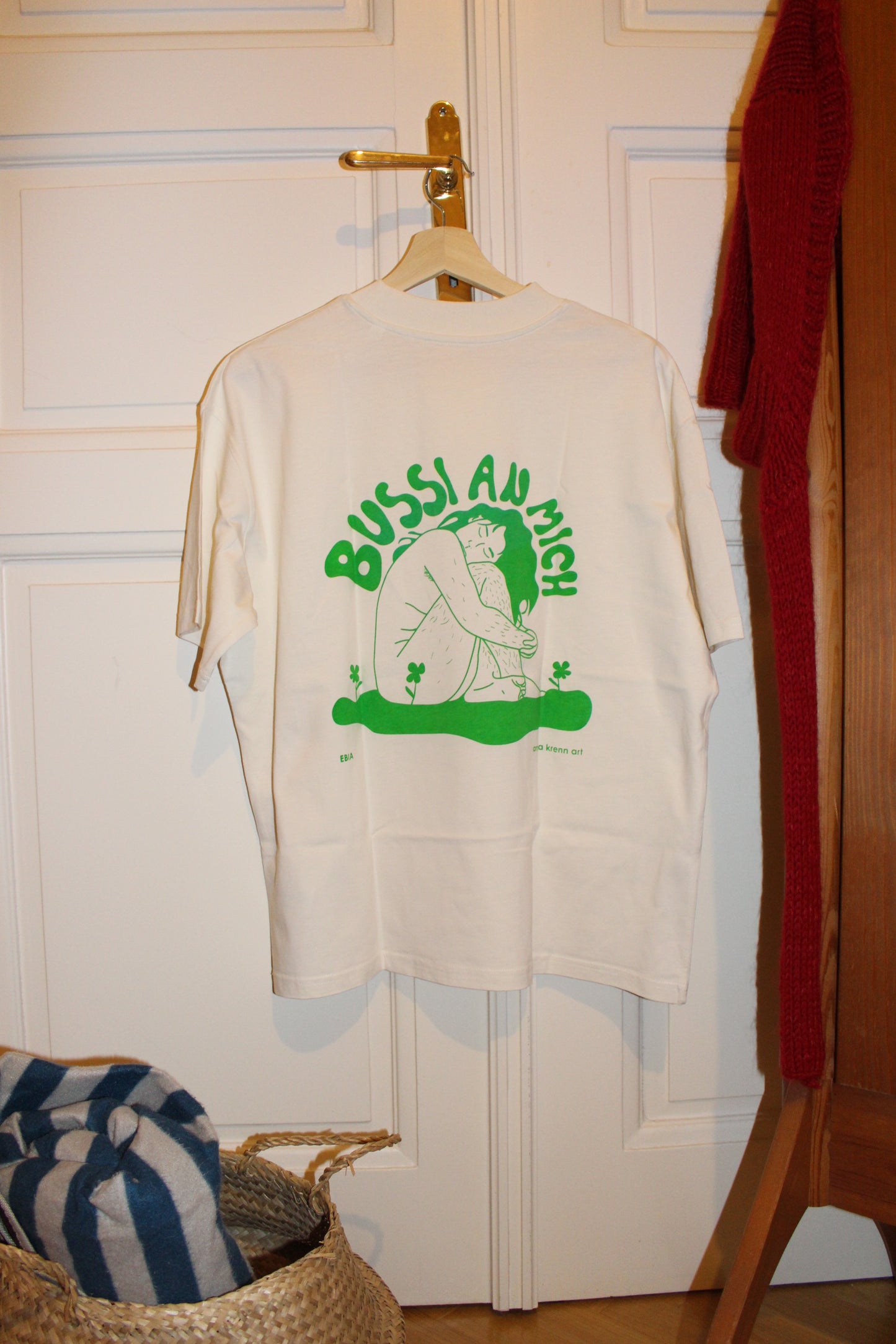 Unisex Oversized T-Shirt Creme - Bussi an mich