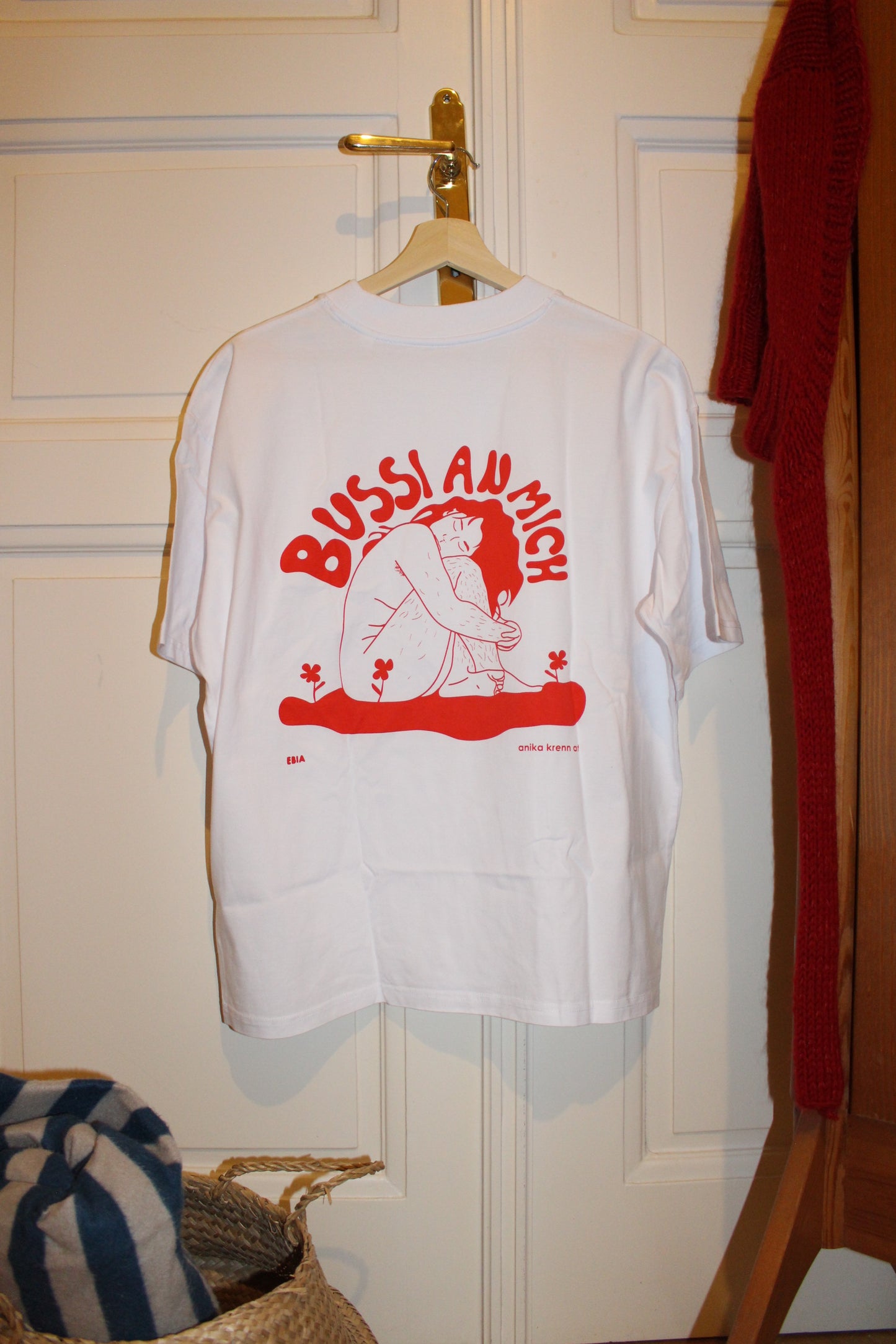 Unisex Oversized T-Shirt Weiß - Bussi an mich