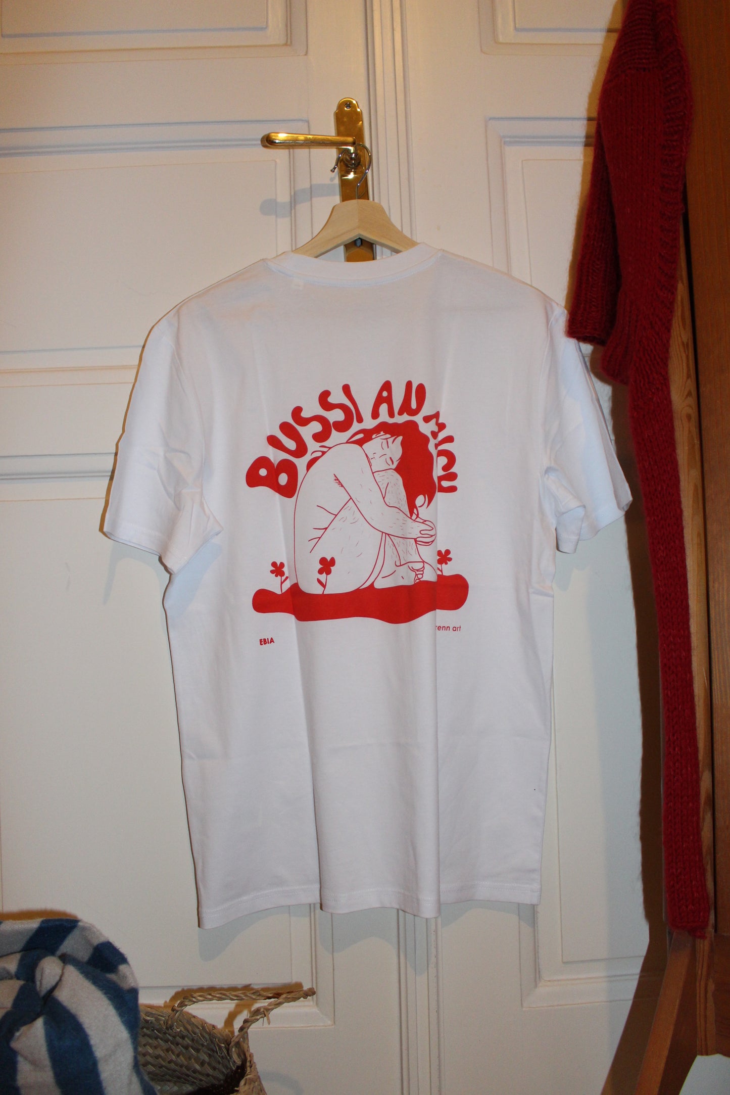 Unisex Normal Fit T-Shirt Weiß - Bussi an mich