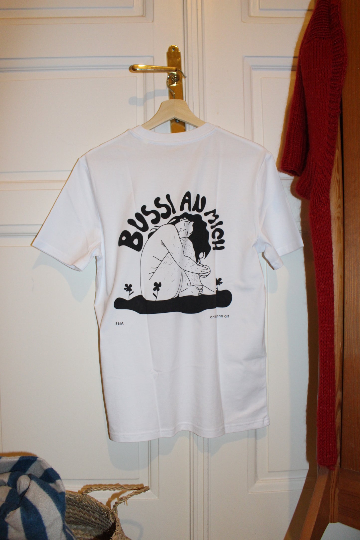 Unisex Normal Fit T-Shirt Weiß - Bussi an mich