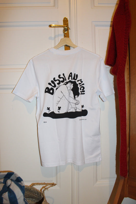 Unisex Normal Fit T-Shirt Weiß - Bussi an mich