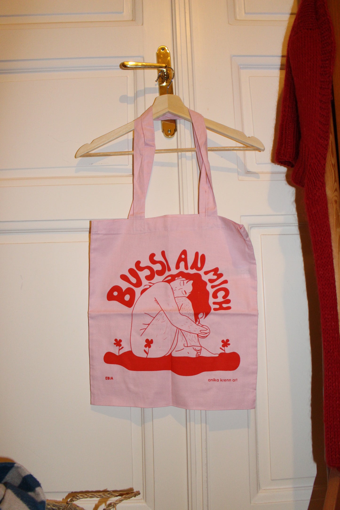 Totebag Rosa - Bussi an mich