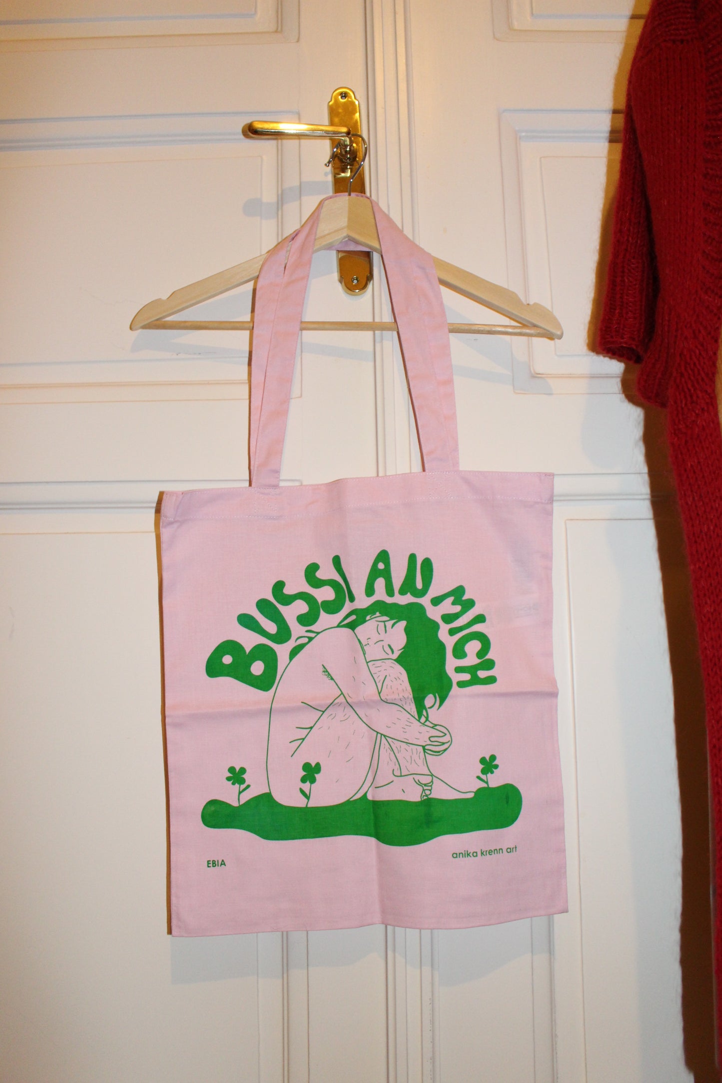 Totebag Rosa - Bussi an mich